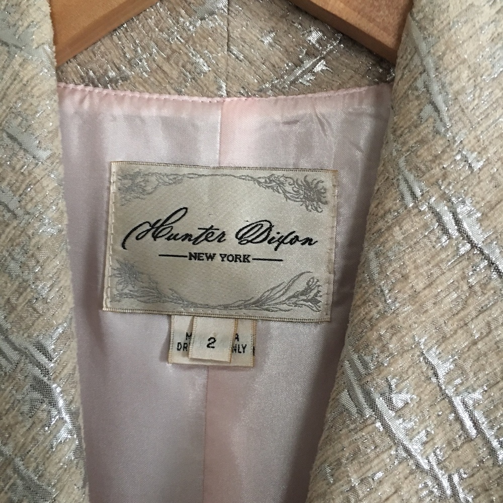 Hunter Dixon Dress, size 2 (Nude taupe and silver)